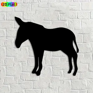 1pc Donkey Metal Wall Art, Vivid Donkey Statue Mural, Ideal Gift for New Year, Easter, Animal Decor Enthusiasts, Weather-Resistant Metal Wall Decor Wall Sculptures, Perfect for Home Wall & Garden Fence Donkey Lovers