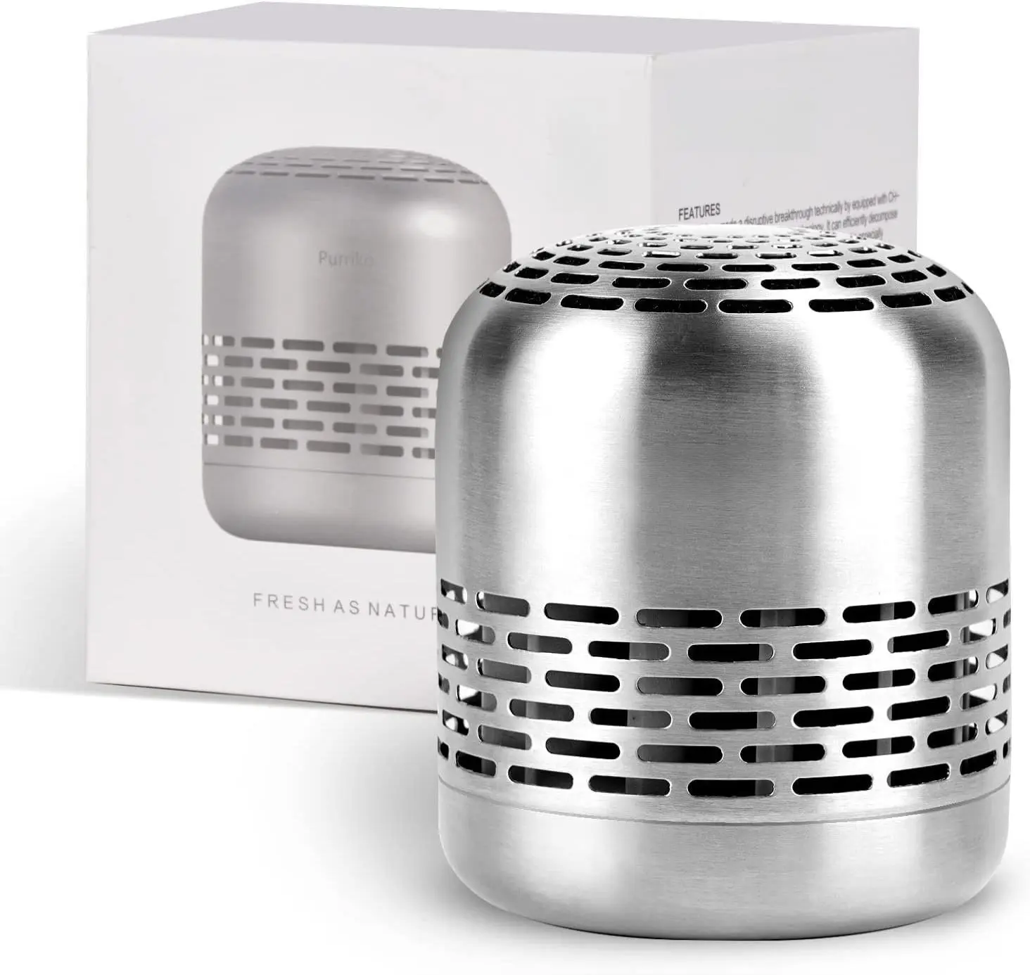 Purriko Stainless Steel Refrigerator Deodorizer Lasts 10 Years Odor Eliminator More Effective Than Baking Soda & Activated Carbon Fresh As Nature