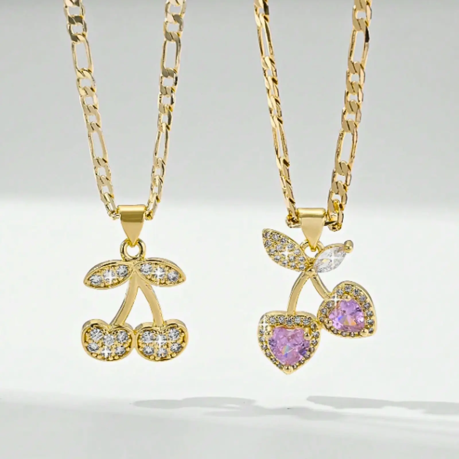 Hypoallergenic cherry pendant necklace is suitable as a gift for mother/partner/friend/godparent on Valentine's Day, First Catholic Day, daily/festival & prayer wear