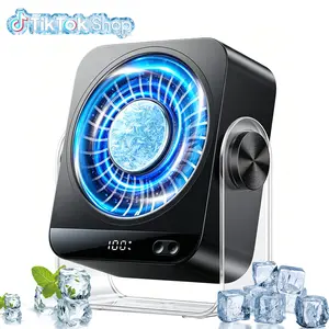 Upgrade 199 Speed Turbo Desk Fan , Smart LED Display, Ultra Quiet USB Rechargeable Portable Fan, Wall Mount Or Desktop Use For Bedroom Office Travel Summer Cooling outdoorfun