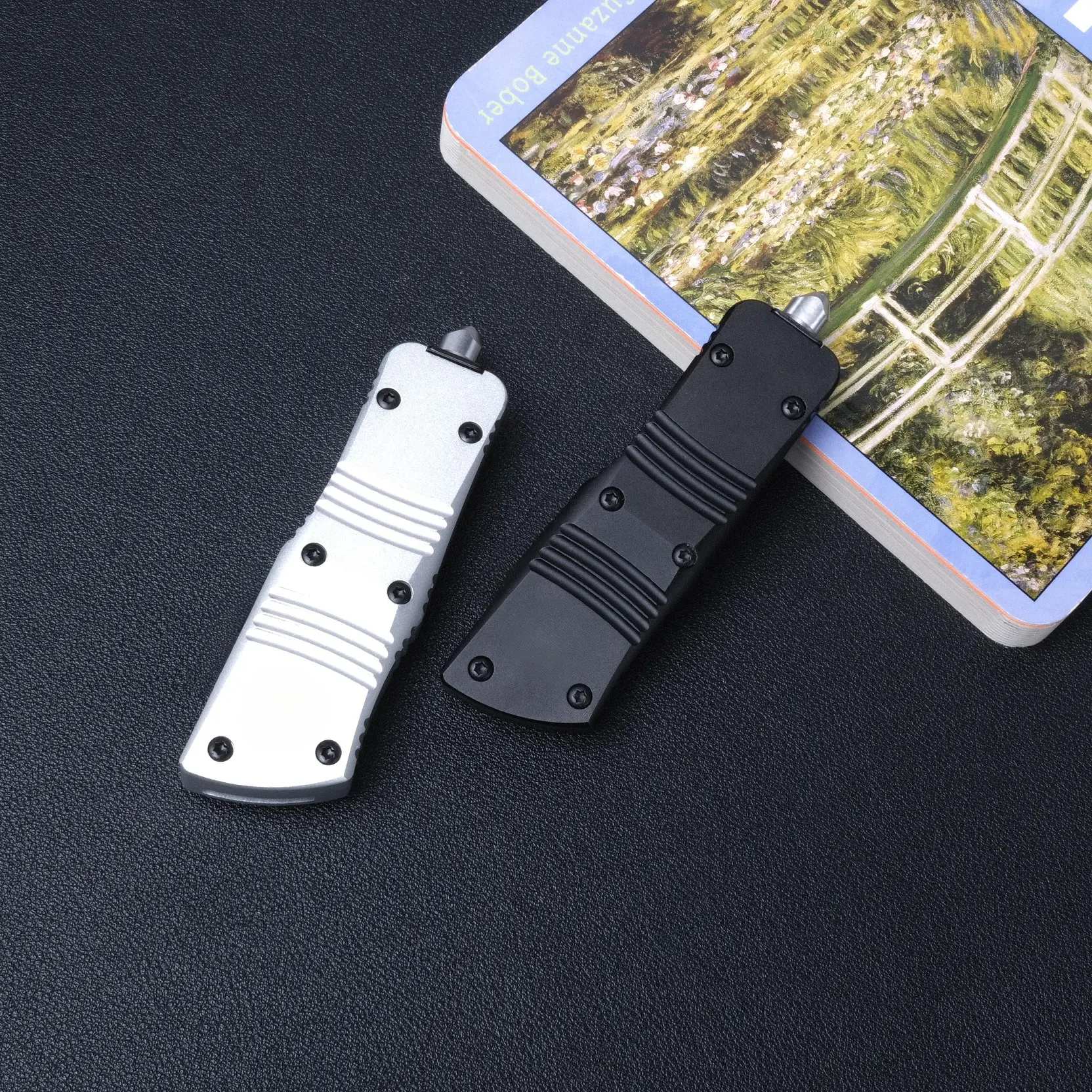 Compact  portable outdoor knife, pure aluminum handle, D2 high hardness corrosion-resistant blade, outdoor fishing and camping EDC tool, portable tool, best gift.