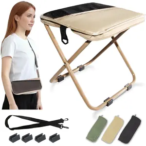 Ultralight Portable Camping Stool with Folding Frame & Oxford Fabric, 350LBS Heavy Duty Capacity Collapsible Chair for Adults, Compact Outdoor Gear for Hiking & Fishing