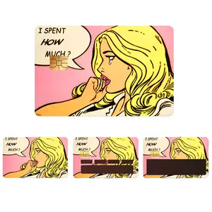 Debit Card Stickers - Pink Blonde Beauty Character Credit Card Stickers to Protect and Personalize Bank