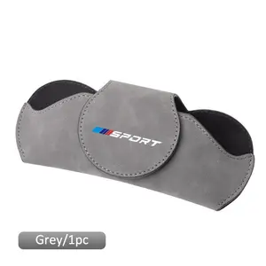 Suede Car Sun Visor Glasses Case Holder, Sport Sunglasses Storage Box Clip, Compatible with Bmw Models, Durable Design