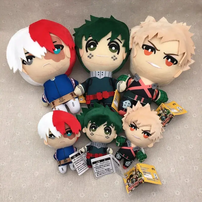 Cartoon Anime My Hero Academia Cute Plush Doll Anime Peripheral Decorative Pendant Deku Bakugo Katsuki All Might Toy Gift
