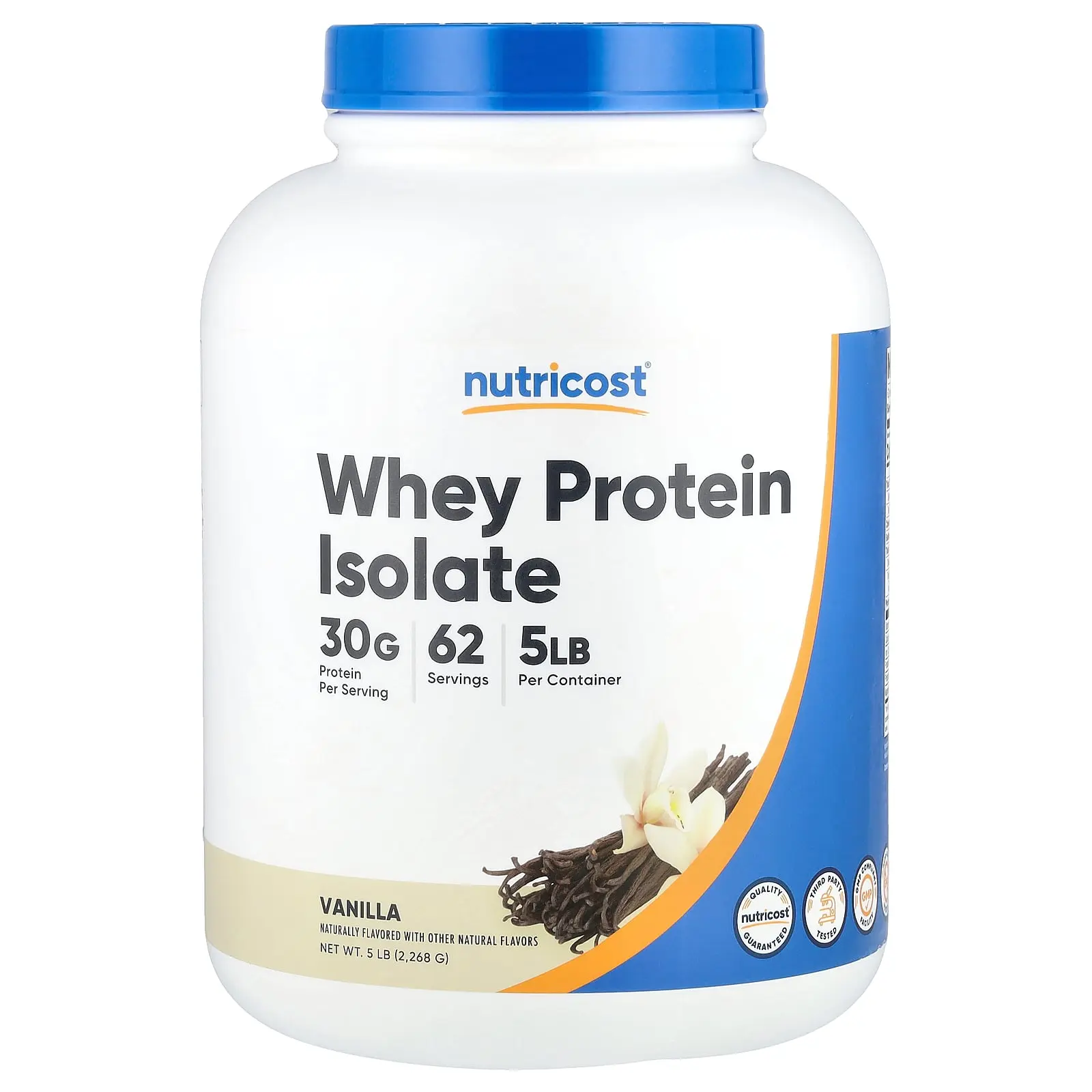 Nutricost Whey Protein Isolate, Vanilla, 5 lbs (2,268 g)