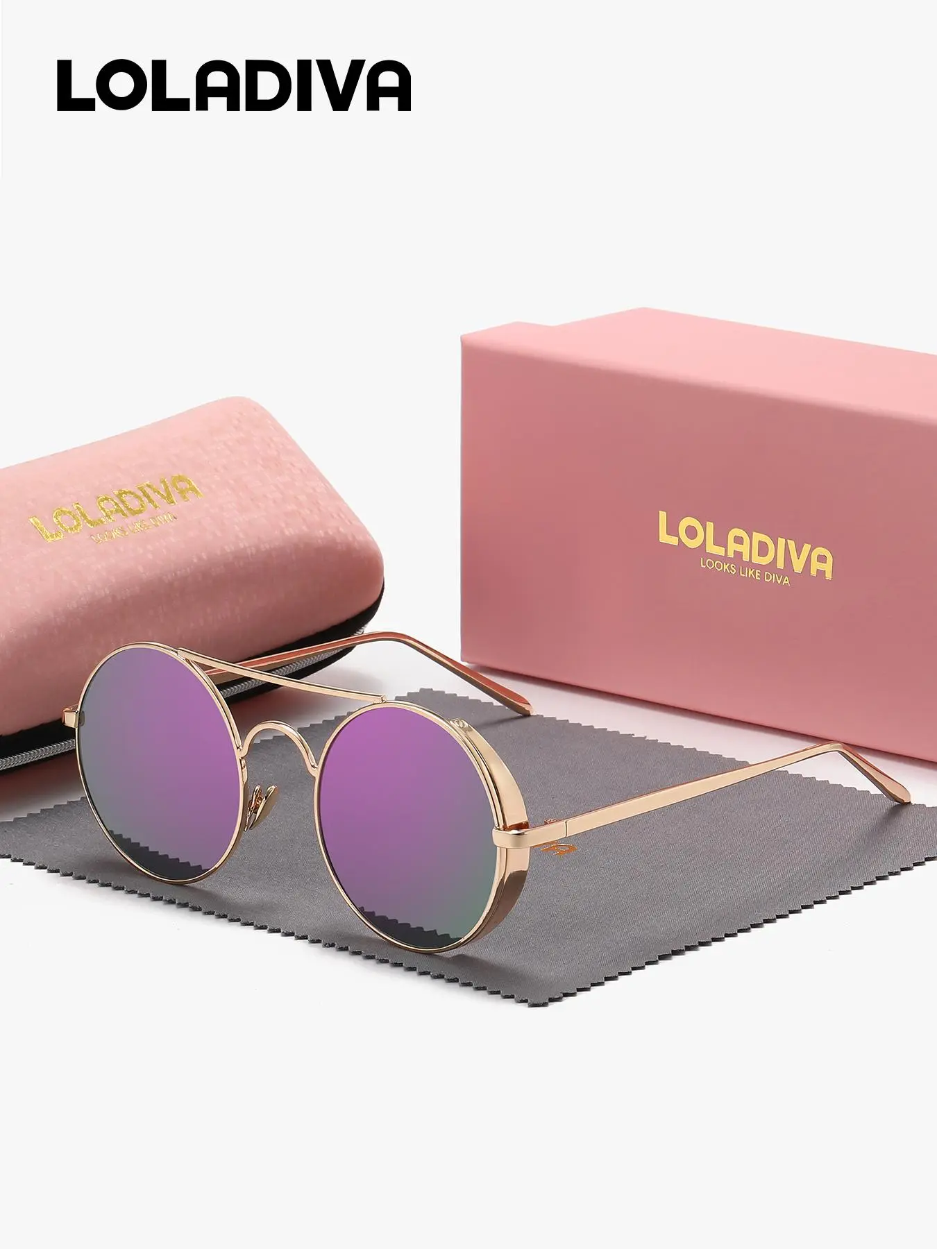 Unisex Vintage Round Frame High Quality Sunglasses, Trendy Casual Sunglasses for Everyday Use, Fashionable Sunglasses, Fashion Accessories for Outdoor Activities, Summer Trendy Sunglasses, Trendy Frames Sunglasses