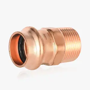 4" Press Copper x 4" Male Threaded Adapter
