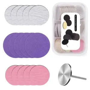 60Pcs Sanding Paper Discs with Metal Nail Drill Bit 25mm Pedicure Disc Replacement Sanding Discs Bits for Nail Drill Foot Files Electric Remover Dead Skin Callus (#80 Grit)