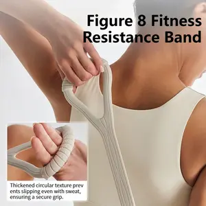 Figure 8 Fitness Resistance Band - Ultra-Lightweight & Durable Elastic Rope for Full-Body Workouts, Yoga, Pilates, Physical Therapy, Home Gym, Portable & Ergonomic Design