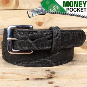 Elephant Black Money Belt