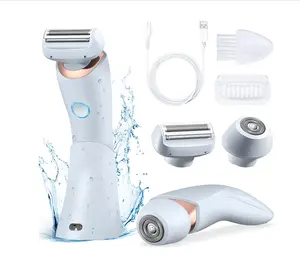 Electric Shaver for Women BestElectric Razor for Womens Bikini Legs Underarm Public Hairs Rechargeable Trimmer with Detachable Head Cordless WetDry Use Precise Safe Hair Removal Sensitive Comfort