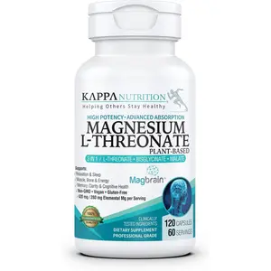 Magnesium L-Threonate 2253mg Plant Based Cognitive Support Supplement with 420mg Elemental Magnesium for Brain Health Memory Mental Focus Relaxation Deep Sleep and Muscle Recovery 120 Vegan Capsules Dietary Vitamins