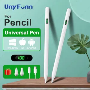 Active Capacitive Stylus Pen, Tech Pen, Tablet Styluses With LED Battery Display High Precision Low Latency Touch Pencil Compatible With iPad iOS Android Windows Smart Phone Tablet Smooth Writing Drawing Pen With Spare Nibs & USB Charging