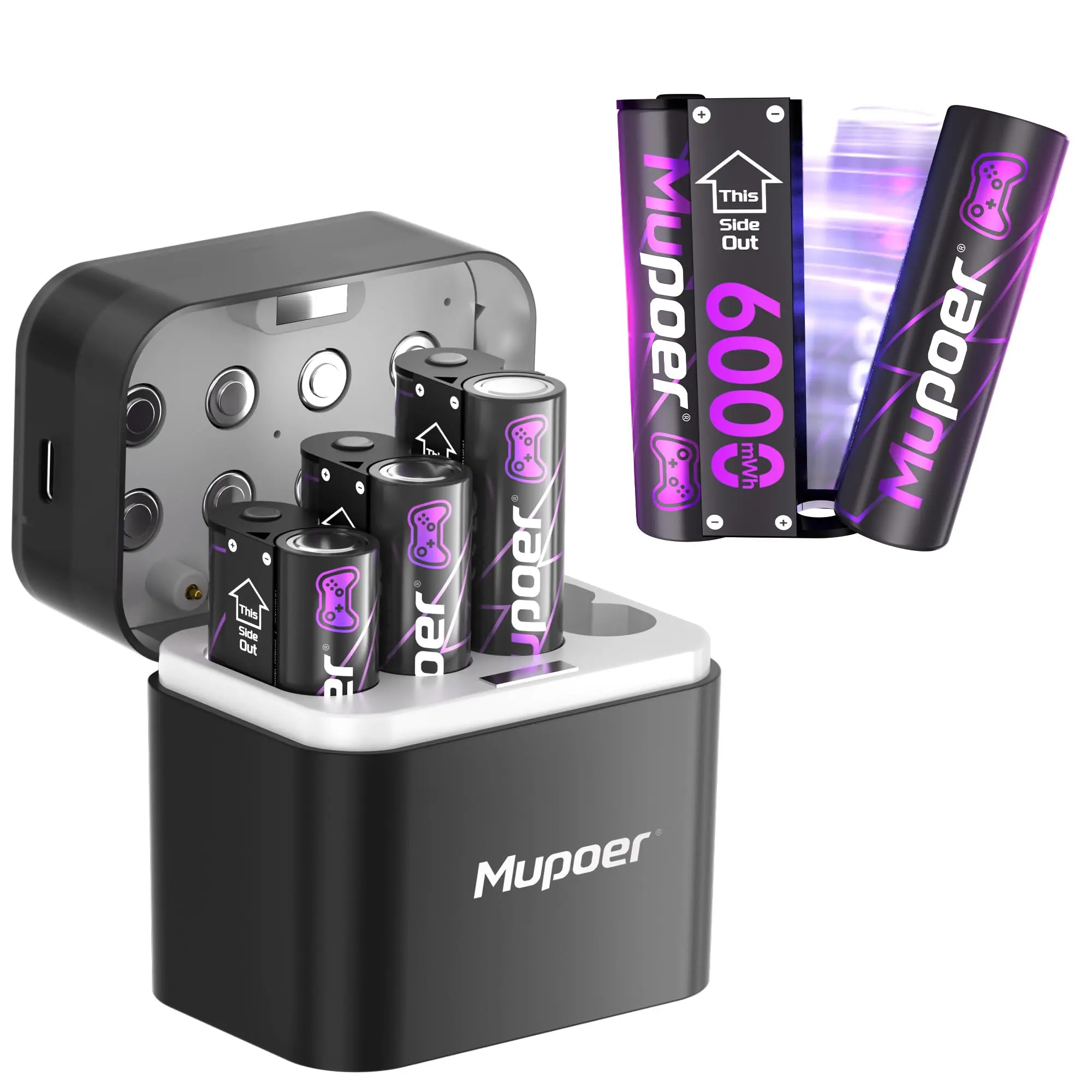 Xbox Controller Battery Pack | Rechargeable AA Batteries Lithium-ion Console Batteries & Chargers | 1.5V Rechargeable Double A Battery | Long Lasting Lithium Battery with Box for Xbox Series X/S,Xbox One X/S,Elite,Blink