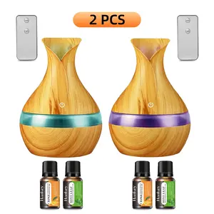 2PCS 300ml Humidifier Diffuser with Remote, Auto Shut-Off, 7-Color Light, Quiet for Bedroom Office