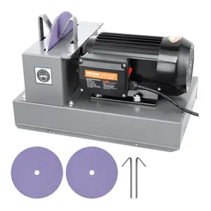 VEVOR Lawn Mower Blade Sharpener, 1HP 750W Lawnmower Blade Grinder with 9-inch Ceramic Grinding Wheel, Powerful Bench Mower Sharpening Machine for High/Low Lift Blades, Gator Blades, Flat Blades