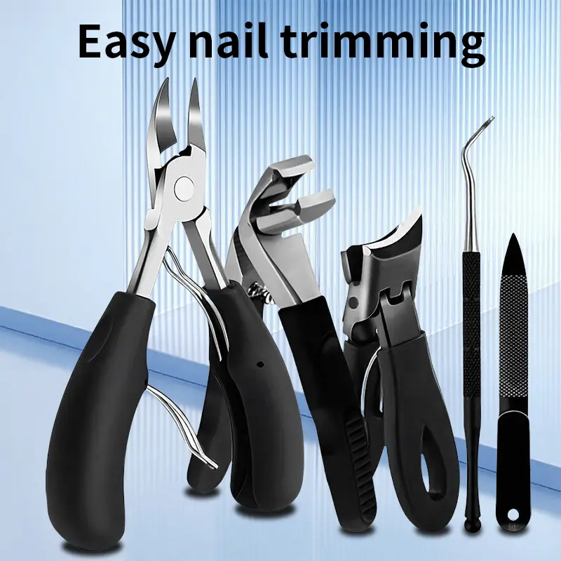 Ingrown Toenail Clipper Set for At-Home Pedicures, Heavy-Duty Stainless Steel Tools for Your Nail Care Routine, Professional Home Care Supplies for Adults