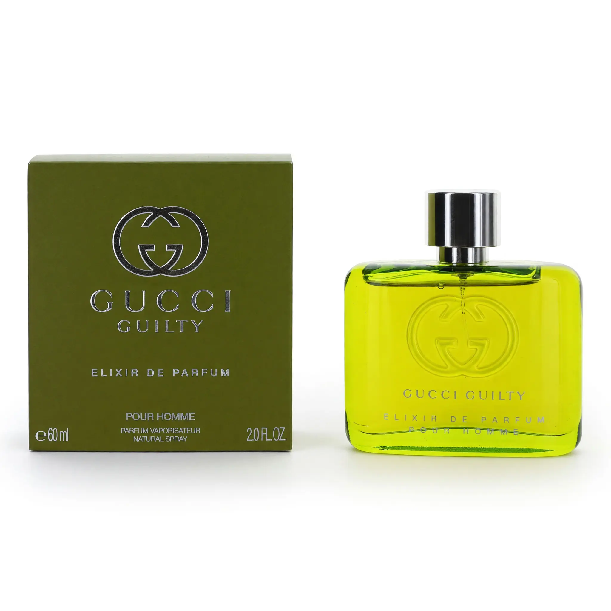 Gucci Guilty Elixir De Parfum Pour Homme by Gucci, 2oz Parfum Spray men, Pimento Seeds, Vanilla, Active Spray Men's Fragrance