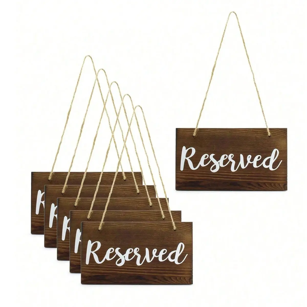 Vintage Wooden Wedding Seat Reservation Sign, Wall Decor Art, Fun Gift for Weddings, Home Wooden Art Decoration, Decorative Wall Plaque, Home Decor Products, 1/5 Pieces