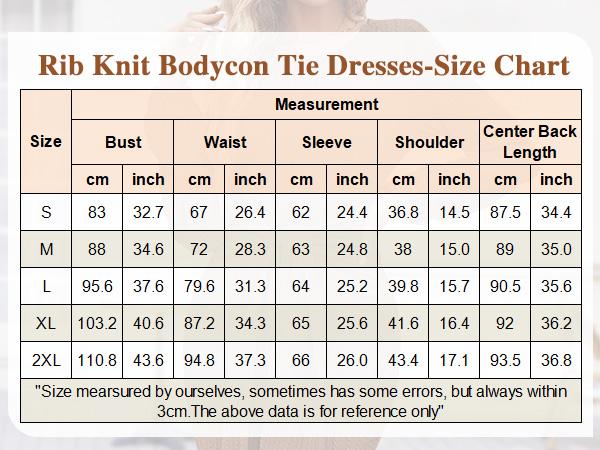 Women's Elegant Knit Dress Long Lantern Sleeve Fall Bodycon Crewneck Tie Waist Rib Knitted Sweater Dresses Basic Chic Minimalist Sizes run small Petite