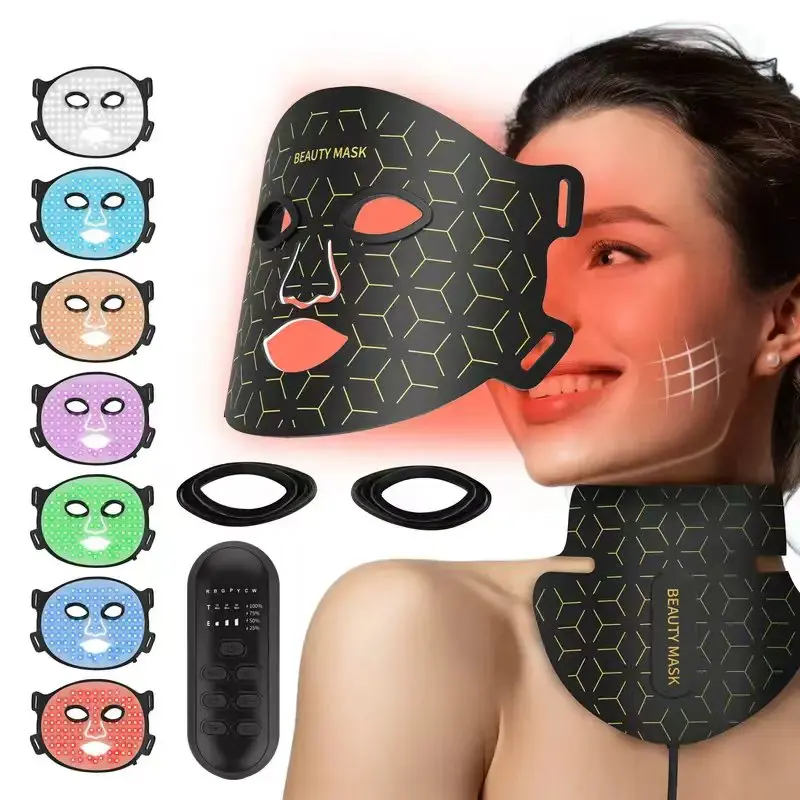 AYYHG LED Facial Mask, Infrared Light Therapy for Skin Repair, Wrinkle Reduction, and Anti-Acne, Phototherapy Device for All Skin Types, Beauty Products, Suitable For All, Rejuvenate, Unisex, Facial Care