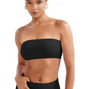 Women Strapless Bandeau Sports Bra Padded Tube Top Workout Impact Backless Bralette Seamless Gym Yoga Everyday Bras2026