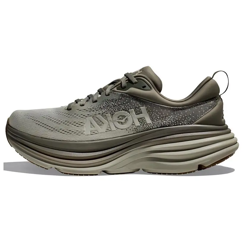 Hoka One One Bondi 8 Men's Low-Top Casual Sneakers in Military Green with Cushioning and Slip Resistance Trending Shoes, House White Official Shoes to Get / Maison Mihara