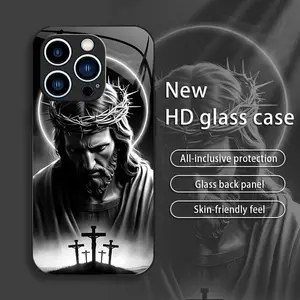 Suitable for [iPhone 13 Pro Max] Jesus New stylish high quality glass protective case affordable anti-drop anti-fingerprint 995