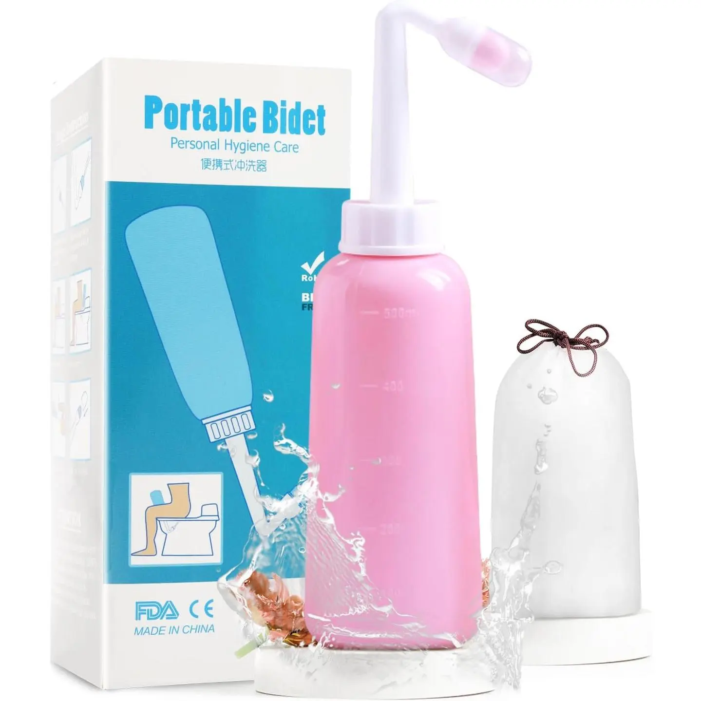 Upside-Down Peri Bottle for Gentle and Soothing Postpartum Cleansing, 12oz Travel Size Spray Bottle for Perineal Recovery, BPA-Free Plastic