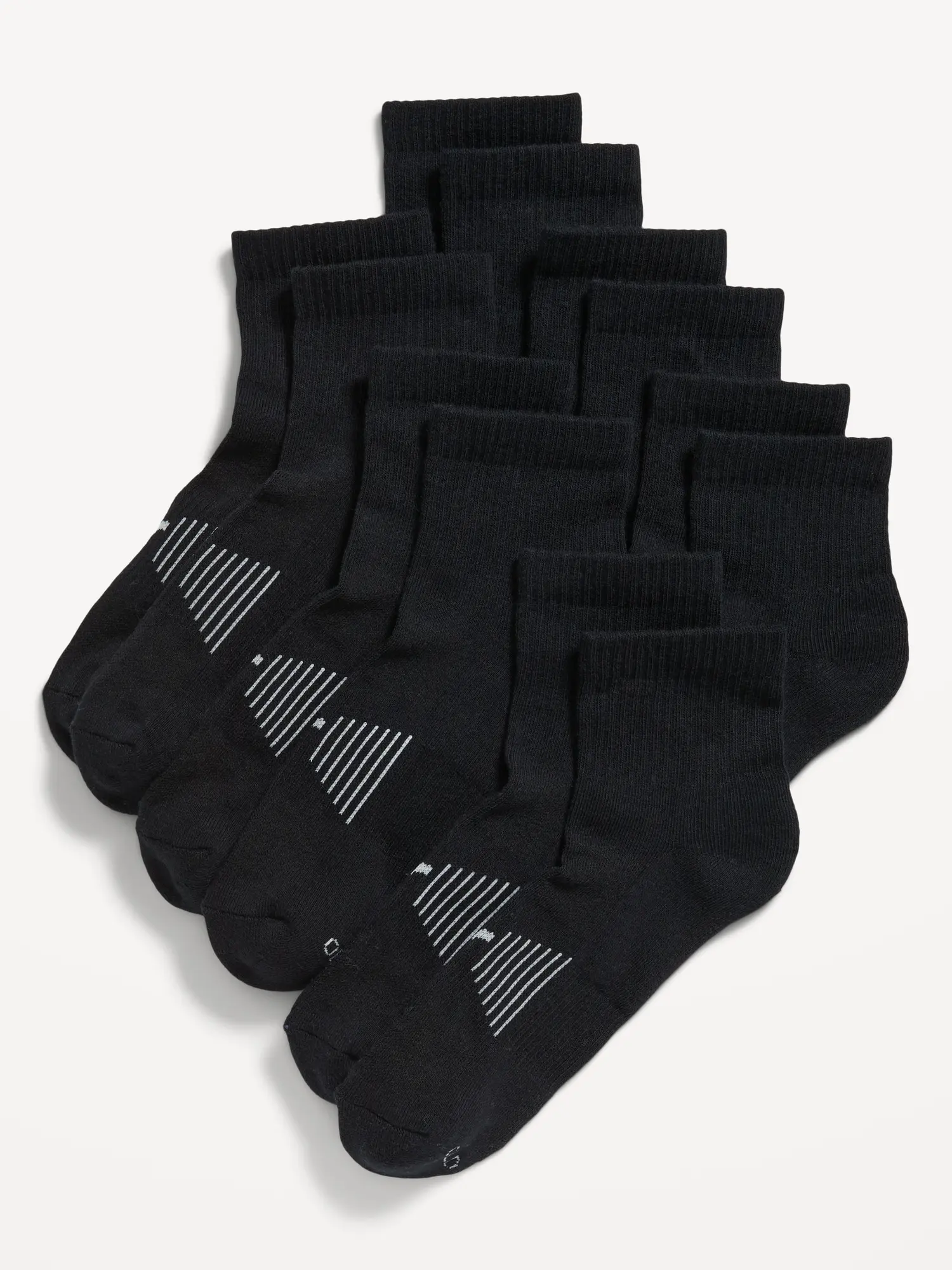 Old Navy Men's 6-Pack Athletic Quarter Crew Socks for Men