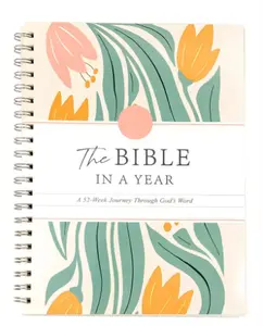 The Bible in A Year Journal | 52-Week Scripture Study Notebook | 52-week study plan | A5 Spiral Devotional Planner for Christian Faith & Daily Bible Reading biblejournal