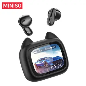 MINISO MS102 Bluetooth Headphones 6.0 with LED Display High-Fidelity Wireless IPX5 Waterproof Noise-Canceling Microphone Stereo In-Ear for Office Sports Study