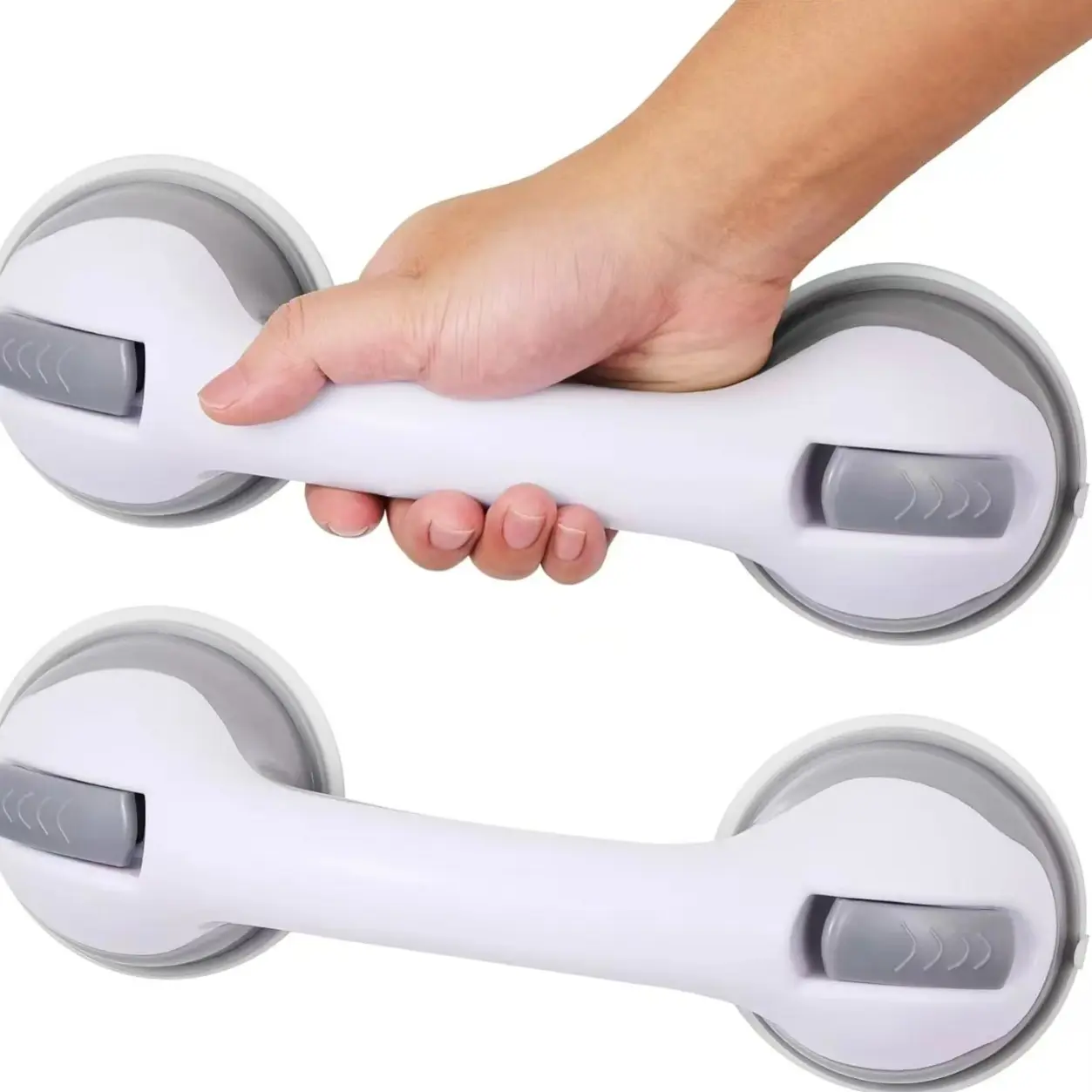 12 Inch Suction Grab Bars for Bathtub, 2-Piece No Drilling Waterproof Bathroom Shower Handles, Elderly Safety, Removable Bath Handrails, Grip Installation
