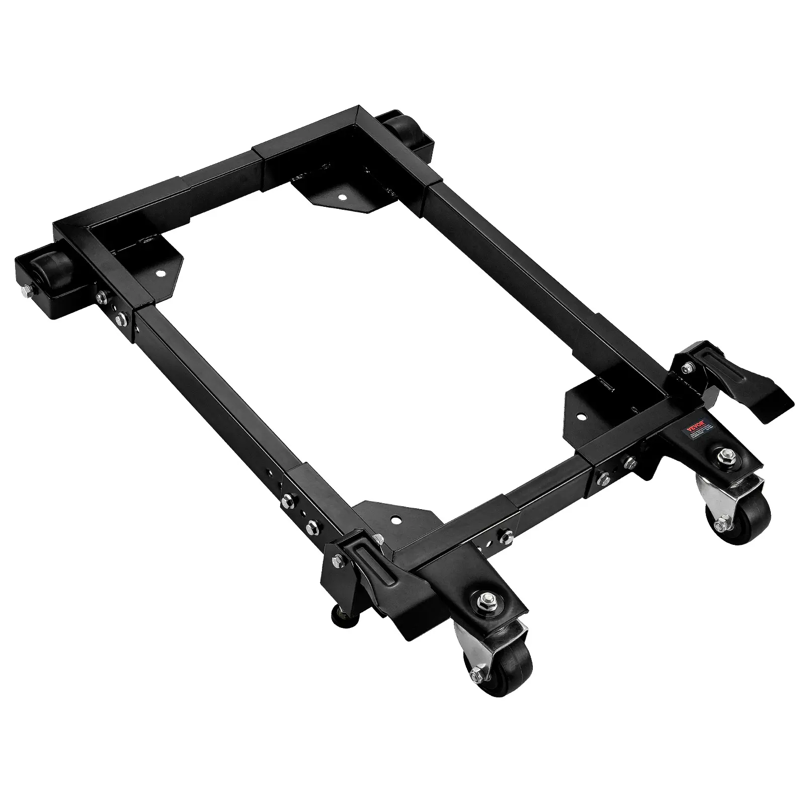 【Summerfinds】VEVOR Carbon Steel Heavy Duty Universal Mobile Base Stand, 1500 lbs Heavy Load Cap., Adjustable 18"x24" to 26.5"x31.5", Tool-Free Setup, Lockable Wheels, Smooth Swivel Roll, Fits All Sizes, for Woodworking Power Tools, Garage Use, Caster Whee