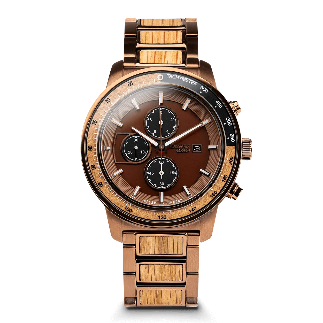 Whiskey Espresso Barrel Solar Chrono 45mm Whiskey Espresso Barrel Solar Chrono 45mm