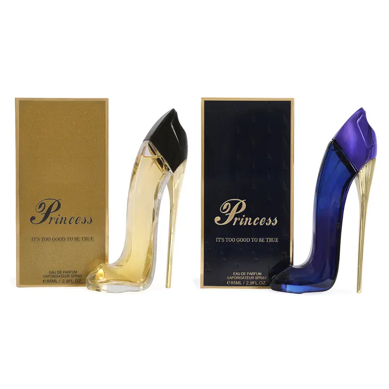 Women's Perfume Bundle - Princess High Heels Gold and Princess High Heels Blue- Spray Perfume Eau de Parfum for Women 85ml/2.9fl.oz.