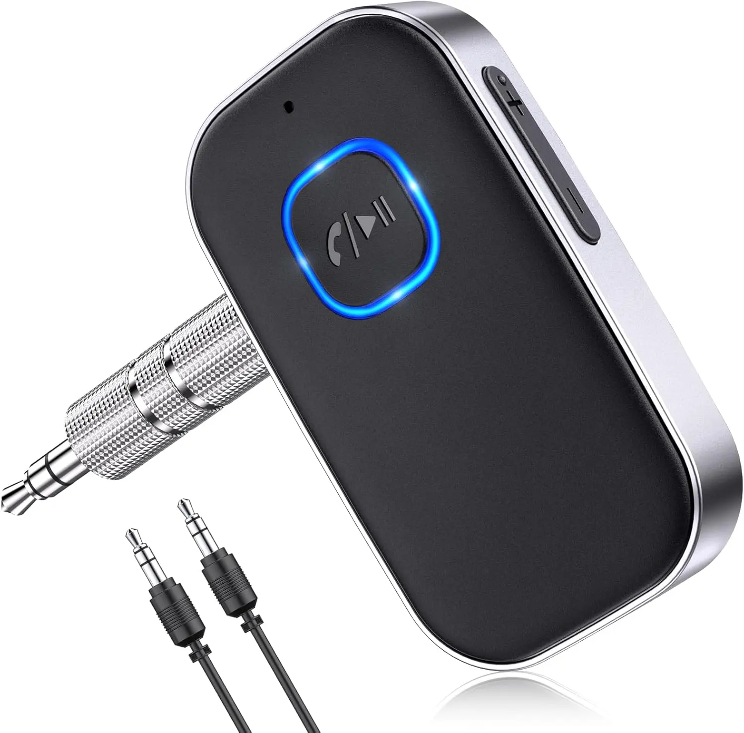 【SummerFinds】Yurnlv Car Bluetooth Receiver, Noise Cancelling 3.5mm AUX Bluetooth Car Adapter, Wireless Audio Receiver for Home Stereo/Wired Headsets, Hands-Free Calling
