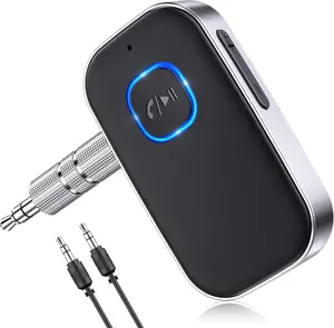 【SpringGlowUp】Car Bluetooth Receiver, Noise Cancelling 3.5mm AUX Bluetooth Car Adapter, Wireless Audio Receiver for Home Stereo/Wired Headsets, Hands-Free Calling