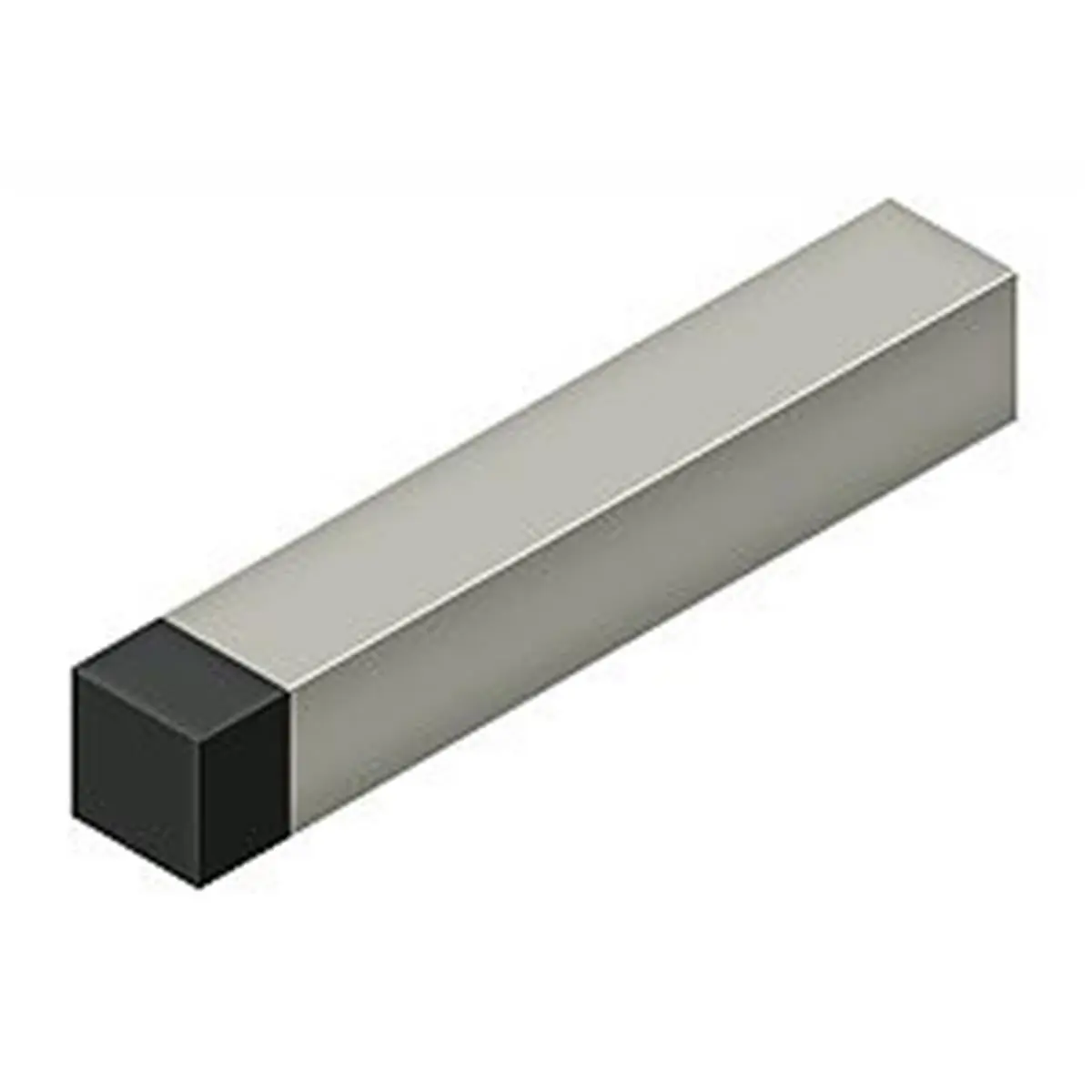 Deltana BDSS40U15 Solid Brass Modern Square Shape Baseboard Bumper, 4-in Brushed Nickel Furniture Hardware, Modern Square Baseboard