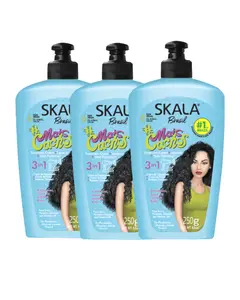 SKALA - Mais Cachos Travel Size Bundle - 3 Bottles of 250G each