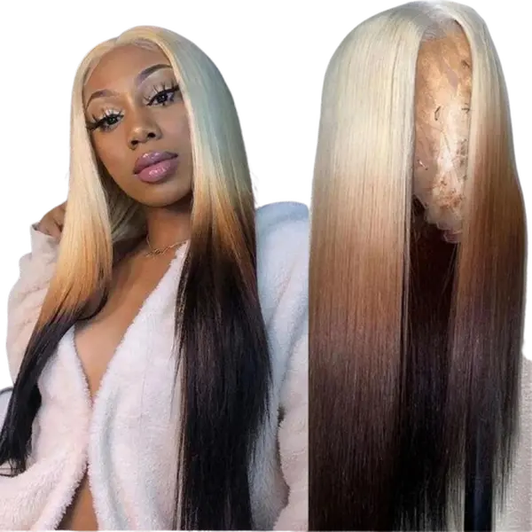 Lush Haute Straight Lace Front Wigs For Women Lace Frontal Wig Synthetic Lace Front Wigs Bone Straight Hair Lace Front Wigs 180% Density clean hairline