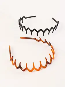 2pcs/set V-shaped Hair Band, Casual Random Color Wave Face Wash Headband for Women, Elegant All-match Fashion Accessories for Daily Wear, Valentine's Day Gift, Chic Headbands