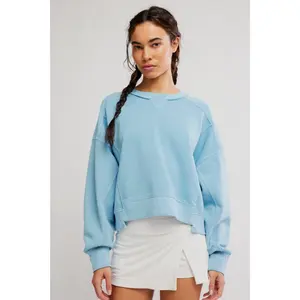 Free People Movement: Intercept Pullover in Bright Blue