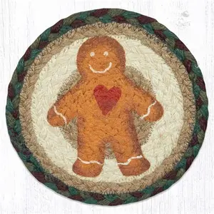 Capitol Importing  7 x 7 in. LC-508 Gingerbread Man Round Large Coaster