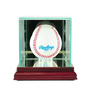 Perfect Cases  Single Baseball Display Case- Cherry