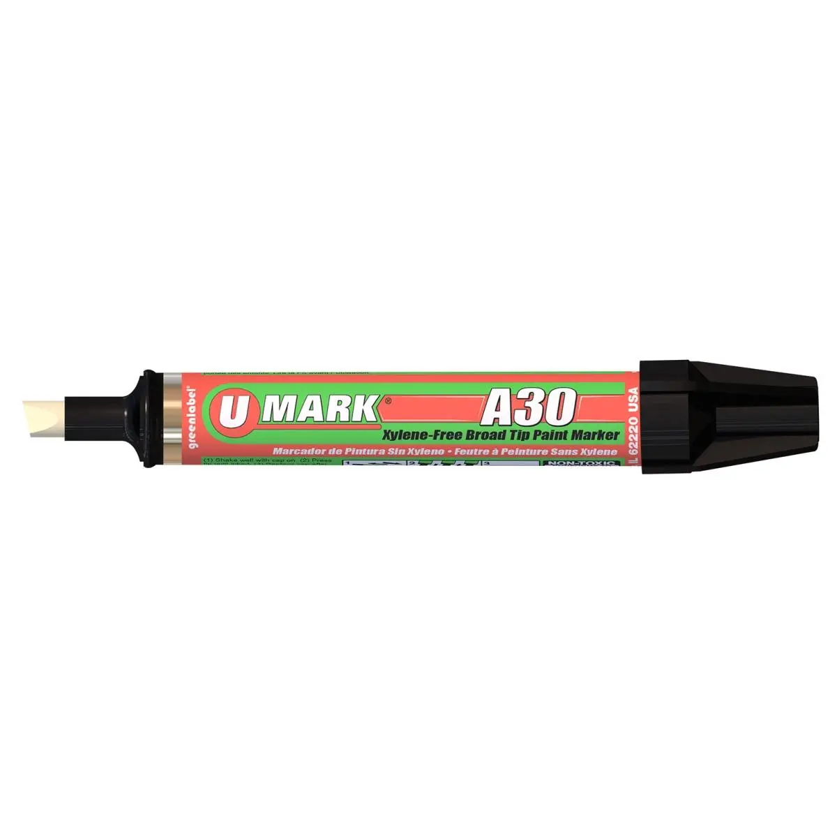 212 MAIN U-Mark UMARK10301 A30 Broad Tip Permanent Paint Pen - 6 per Box, Ideal for DIY Scrapbooking, Drawing Markers