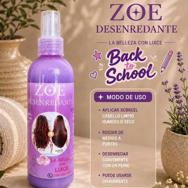Zoe Hair spray, for Removing Knots, Smoothing Strands, Promoting Healthy Hair, Easy-to-Use for Daily Use, Single Item