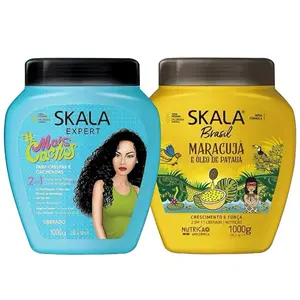 2 Skala Expert Mais  Cachos 35.2 oz (Blue Skala) - and passion fruit Brazilian Viral Curly Hair Product skala  curly hair