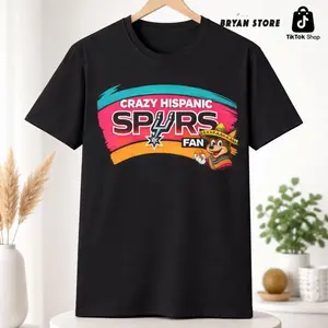 Crazy Hispanic Spurs Fan Shirt, Basketball Spurs Fan Tee, Game Day Shirt, Sports Lover Gift, Funny Fan Tshirt, Spurs Supporter Tee VJ9